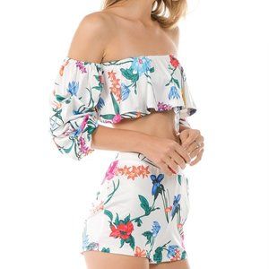 Spring Music Festival Off Shoulder 2 Piece Set.
